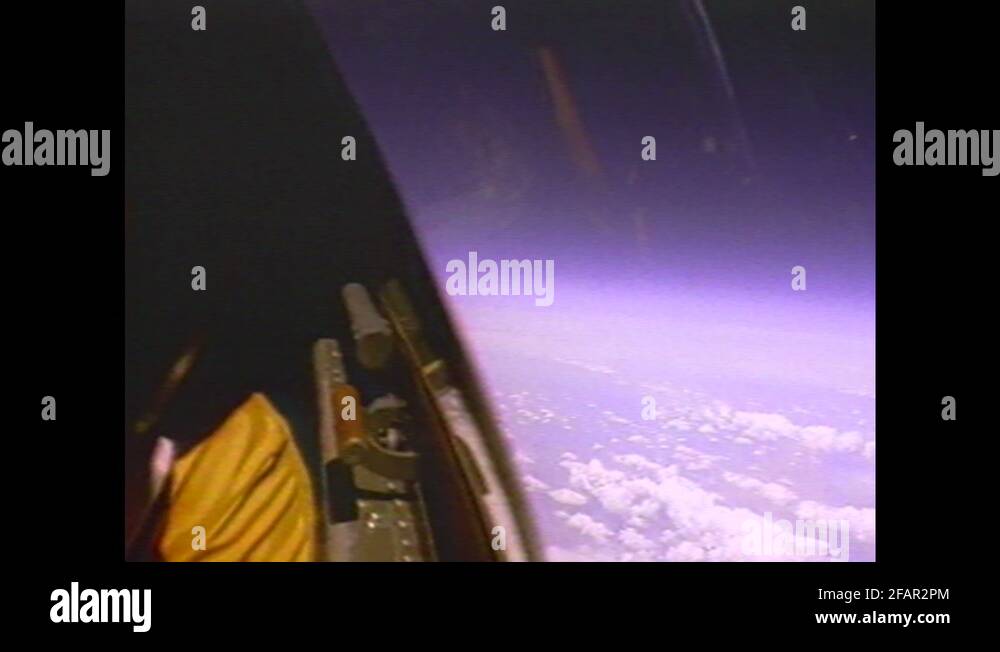 1990s View of the atmosphere from inside an aircraft. Pilot's