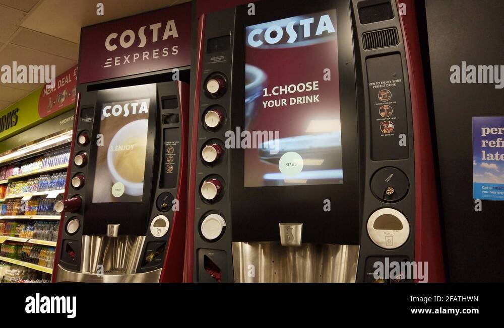 Costa coffee vending machine Stock Videos & Footage HD and 4K Video Clips Alamy