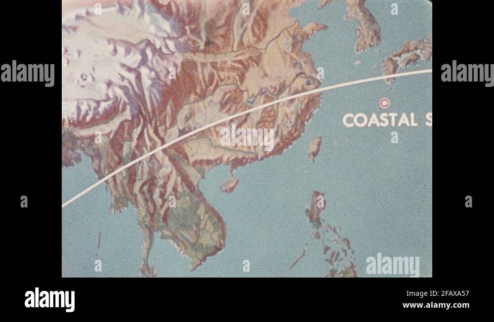 Japan united states map Stock Videos - 1960s United States Map Of Earth Japan On Map Carrier Waits On Ocean For 2faxa57 