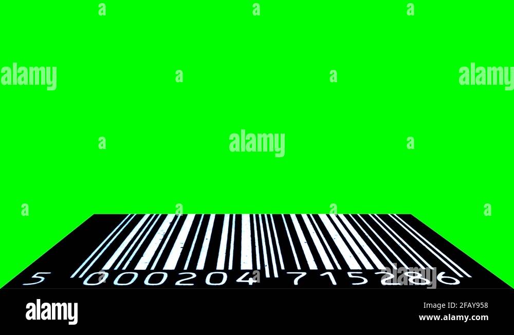 Barcode scanner. Barcode chaos. Animated background. Sequence of fast ...