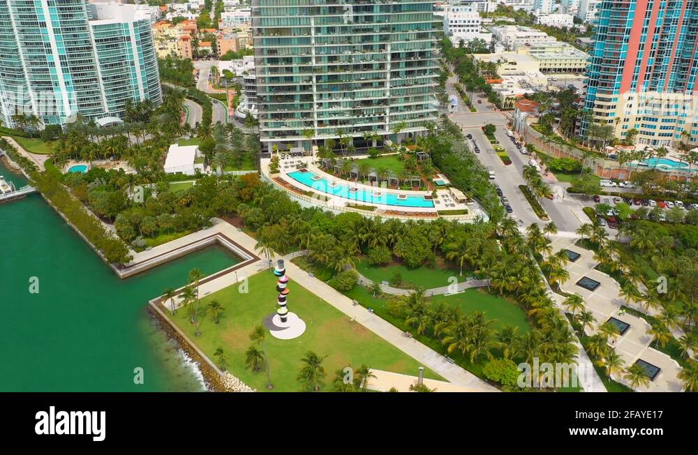 Apogee pool deck Miami Beach Stock Video Footage Alamy