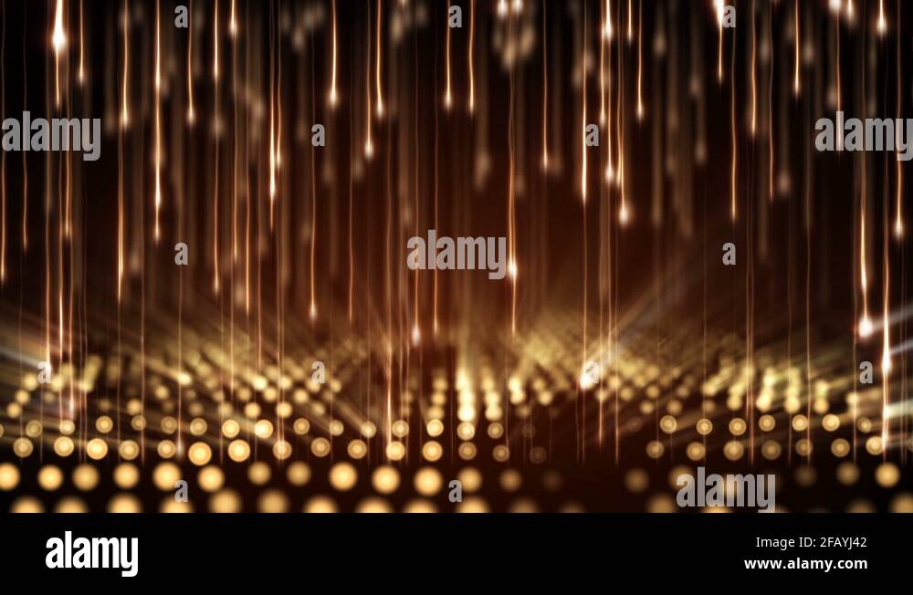 4K Abstract motion background animation shining particles string grid ...