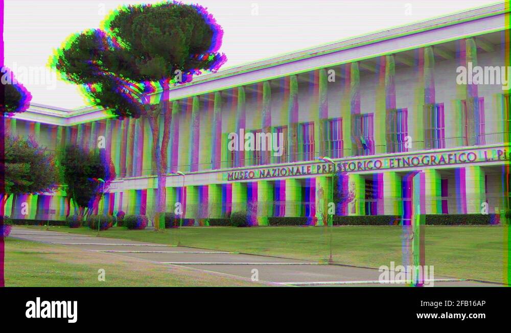Glitch effect. Museo Nazionale Preistorico Etnografico Luigi Pigorini