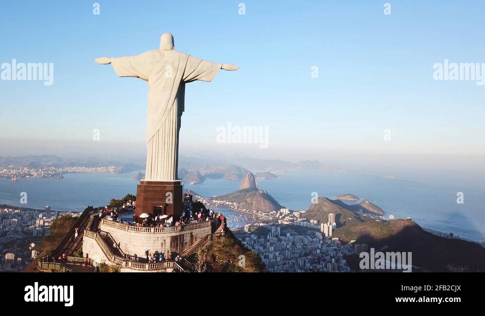 Aerial View Of Christ The Redeemer (Jesus Christ Statue), Rio De