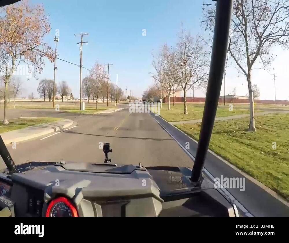 9th Security Forces Squadron in UTV during perimeter patrols at Beale