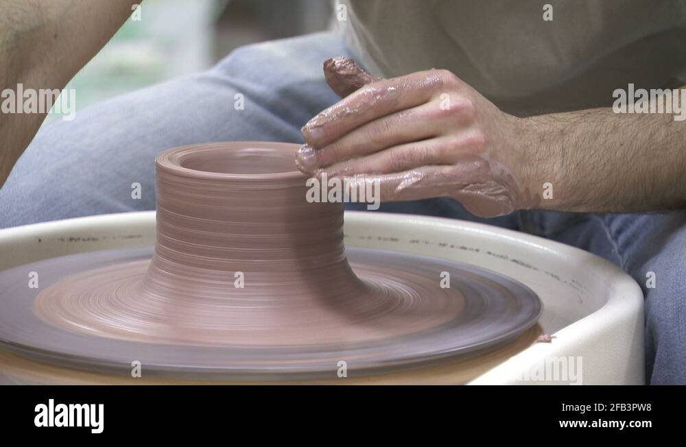 Throwing a pot on the wheel Stock Videos & Footage HD and 4K Video