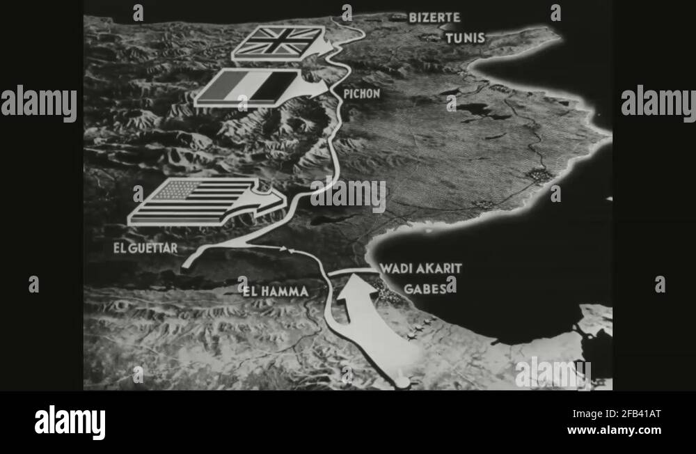 Map illustration of world war II - 1944 Stock Video Footage - Alamy