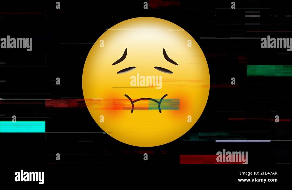 Yellow sad face emoji Stock Video Footage Alamy