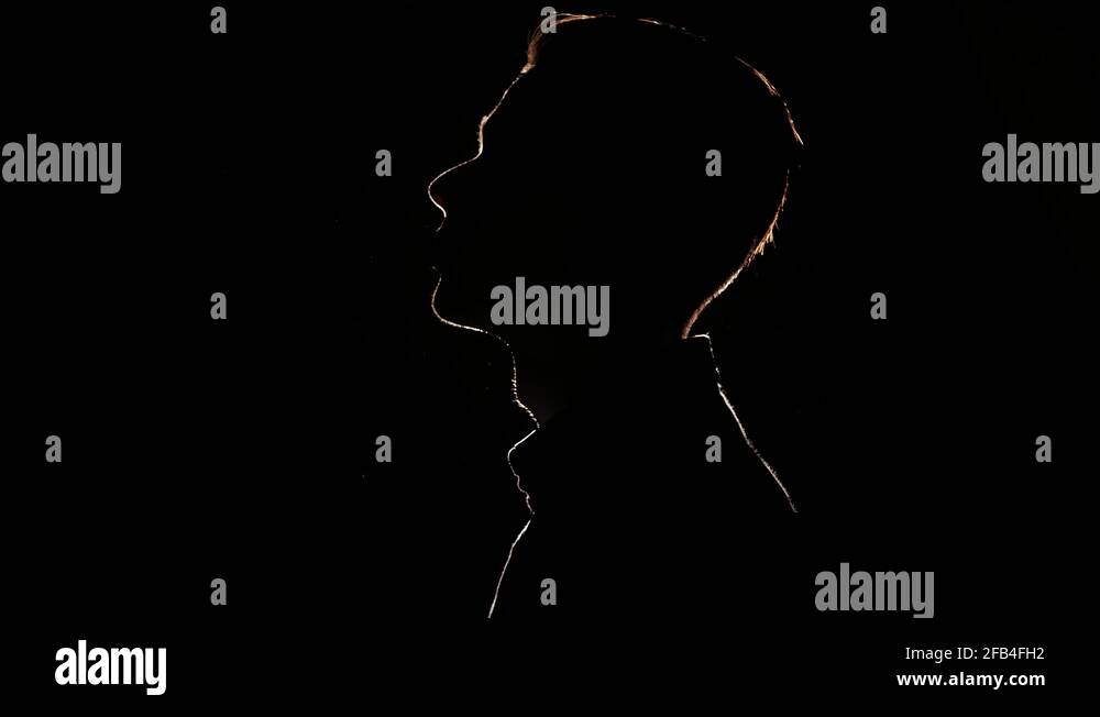 Face Side Profile Silhouette Man Stock Videos Footage HD And 4K