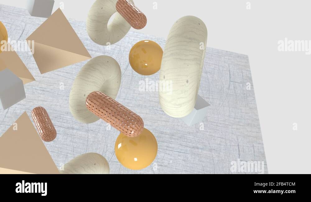 Abstract 3d geometric shapes. 4k seamless loop animation Stock Video ...