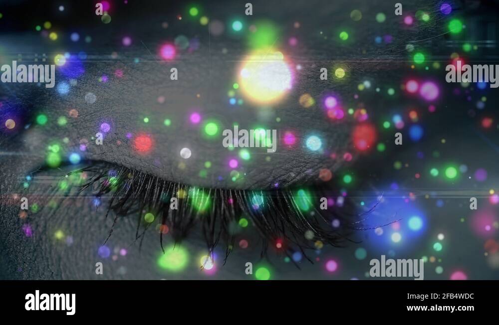 Female eye and glittery orbs Stock Video Footage - Alamy