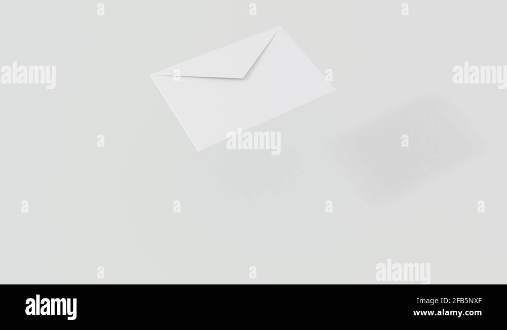 3D render animation of envelope with change color. 4k loop footage ...