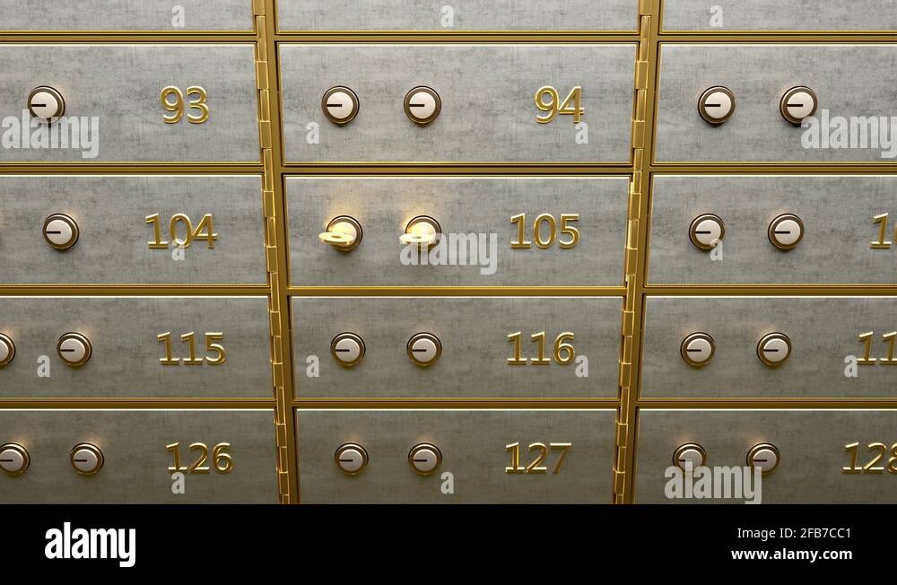 Safety deposit box with gold bars inside opened by two golden keys Stock Video Footage Alamy