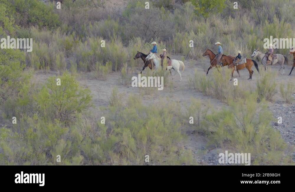 Slow relaxing ride through old west, traditional rancher family ...