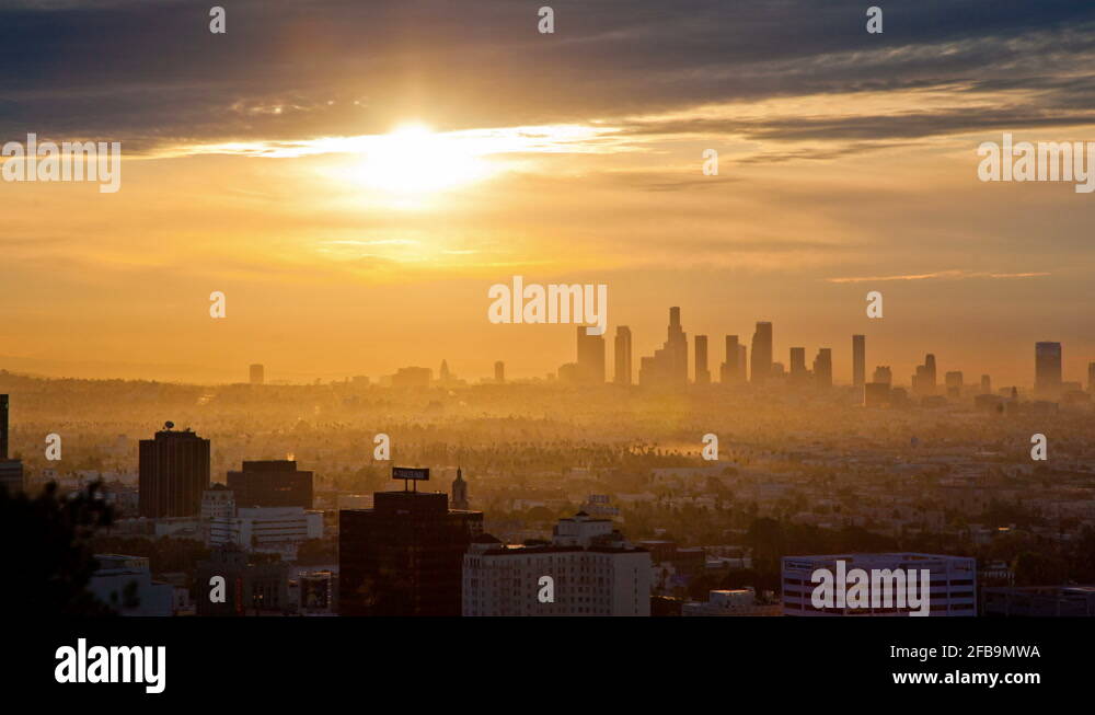 Sunrise los angeles skyline Stock Videos & Footage - HD and 4K Video ...