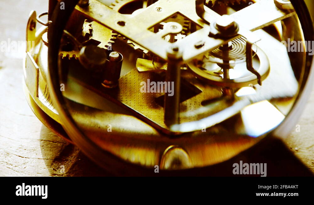 Magnifying glass to enlarge internal structure of Watch,bearings,gears