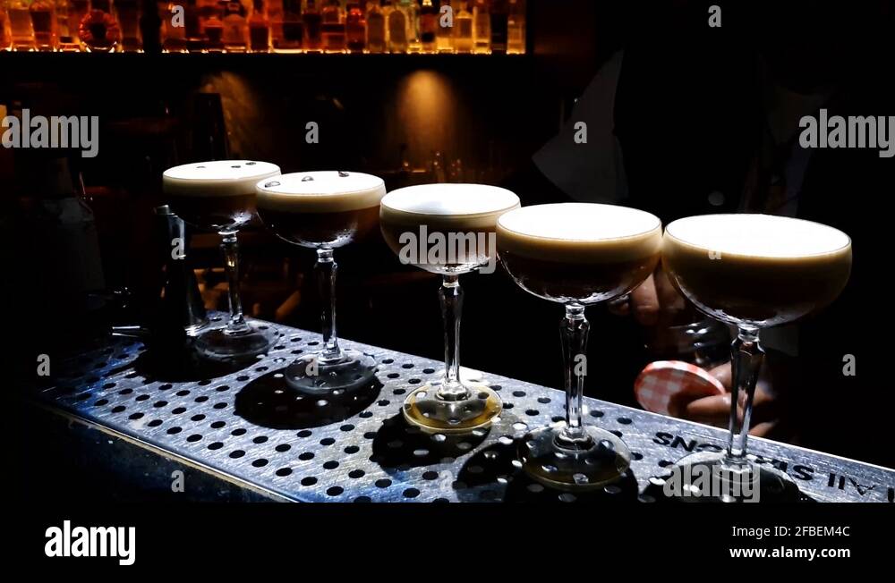 Espresso martini making Stock Videos & Footage HD and 4K Video Clips