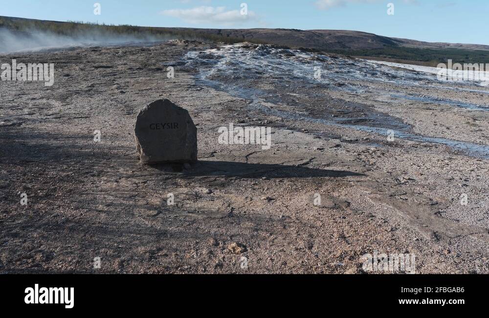 Footage from Geysir hot springs locataed in Strokkur, Iceland
