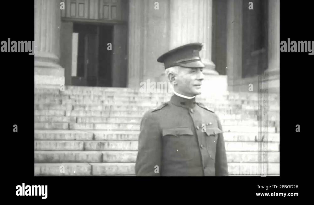 1918 - Brigadier General John J. Bradley leave Army War College Stock ...