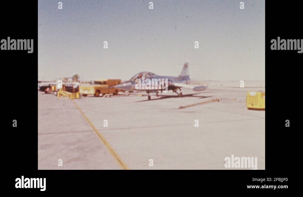 1960s UNITED STATES US Airforce Fast Jet Plane On Tarmac Jet 1960s-united-states-us-airforce-fast-jet-plane-on-tarmac-jet