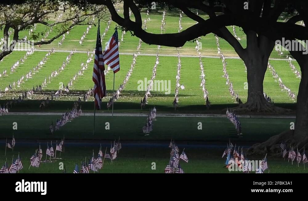 Memorial day at punchbowl cemetery Stock Videos & Footage HD and 4K