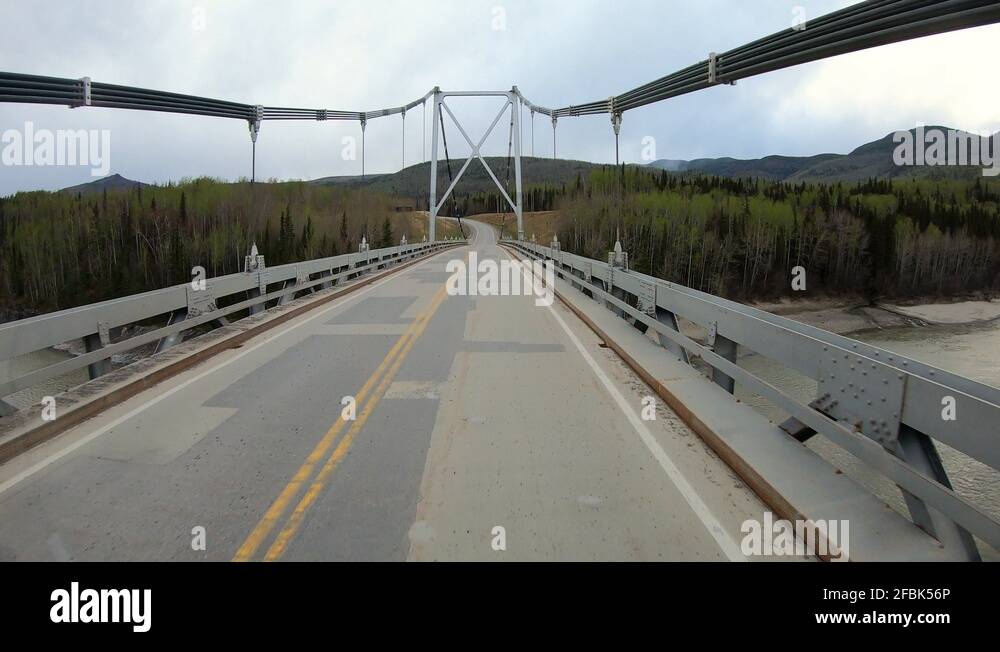 Liard river suspension bridge Stock Videos & Footage HD and 4K Video