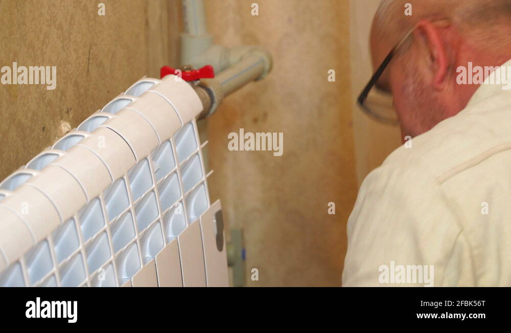 Central heating radiator replacement connection new radiator into