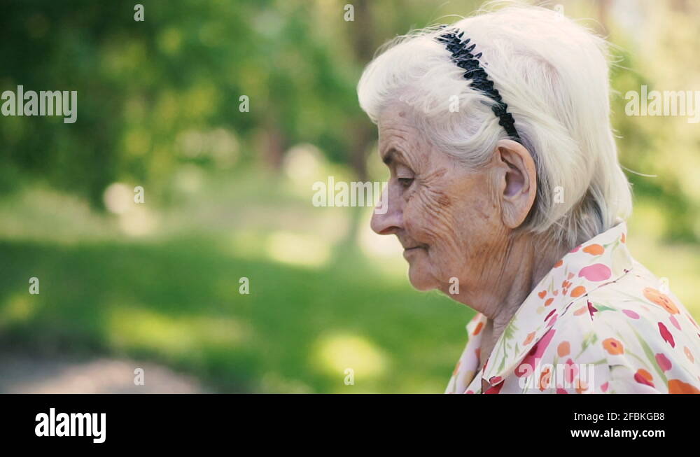 Grandmother. Portrait of a hundred year old grandmother Stock Video