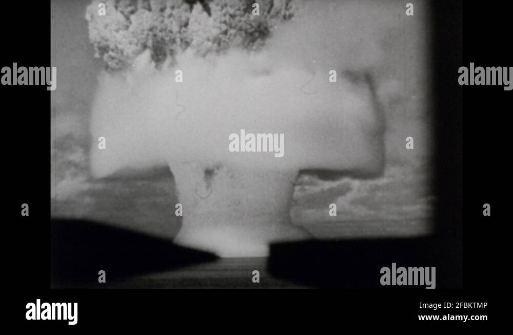 1940s Atomic bomb explodes on Bikini Atoll Stock Video Footage Alamy
