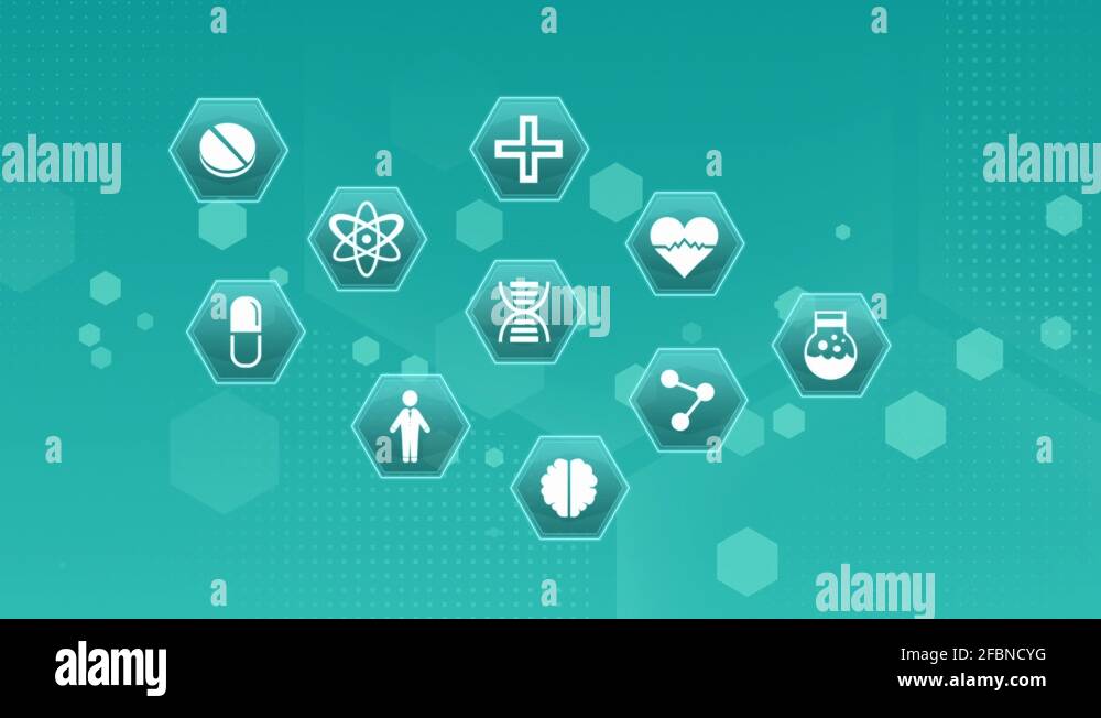 Medical science study symbols Stock Video Footage - Alamy