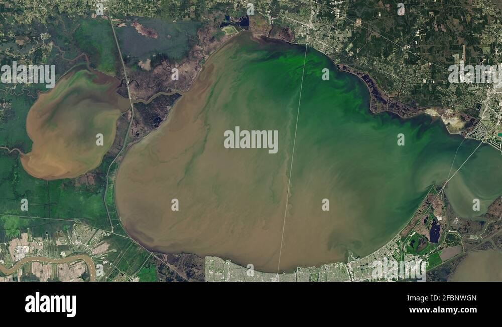 Lake Pontchartrain aerial. 4K Stock Video Footage Alamy