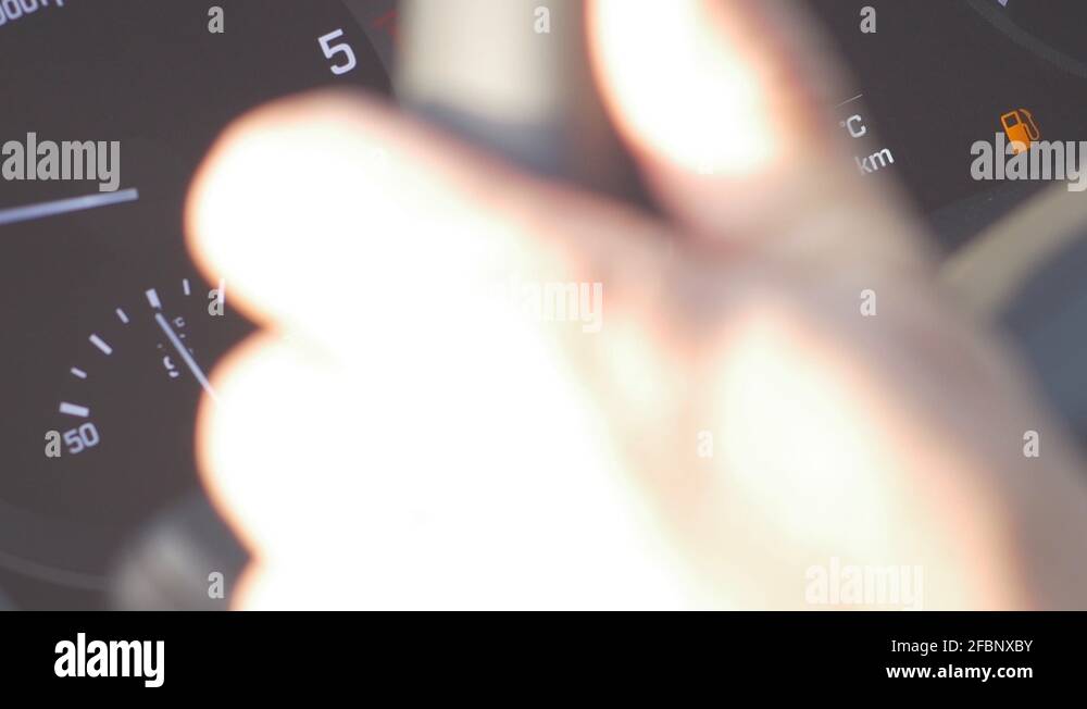 Close Up Tachometer View Driving Revs Car Engine Stock Video Footage Alamy