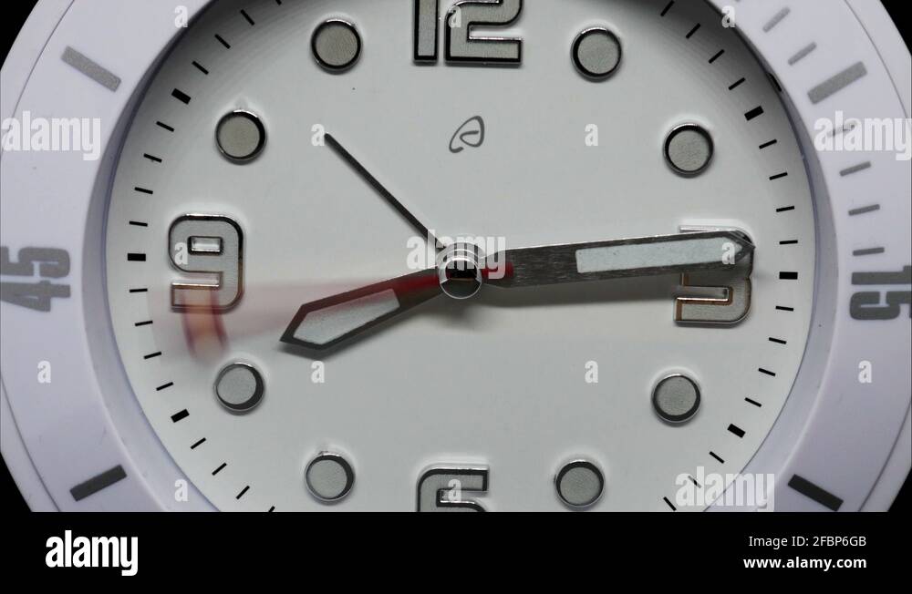 Value of time passing by on a analog hand clock, zooming time lapse shot Stock Video Footage Alamy