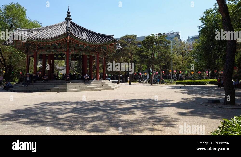 Seoul south korea gazebo in Stock Videos & Footage HD and 4K Video