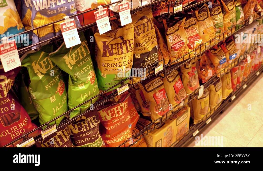 Shelf of snack chips Stock Videos & Footage HD and 4K Video Clips Alamy