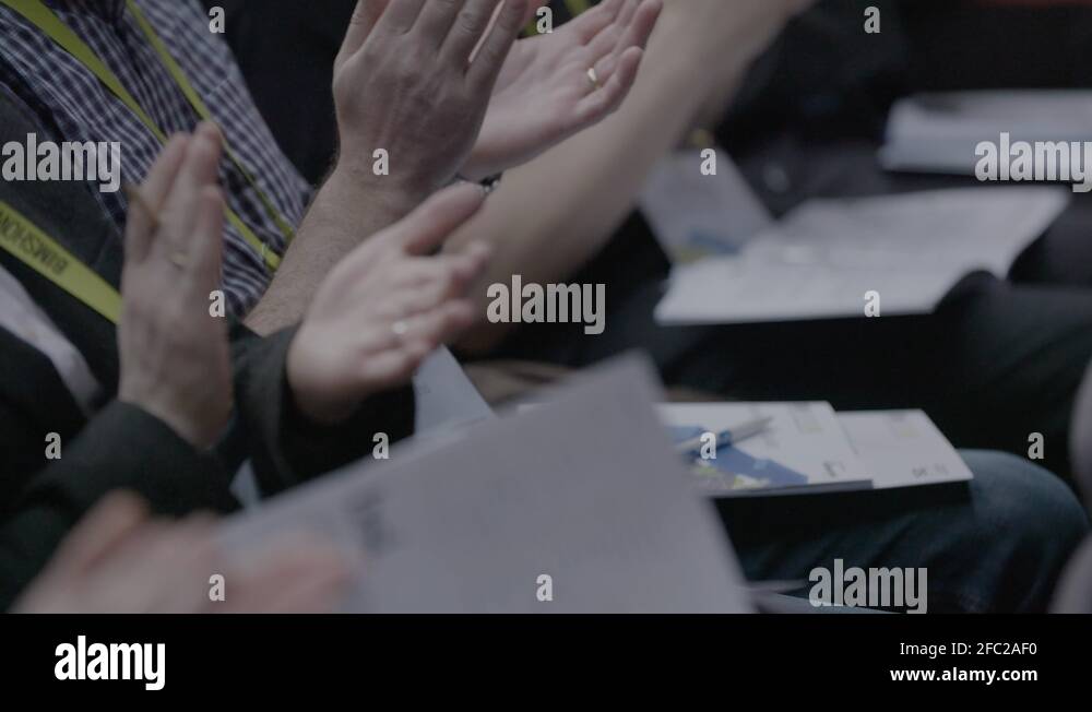 Hands Clapping at a Corporate Event Stock Video Footage Alamy