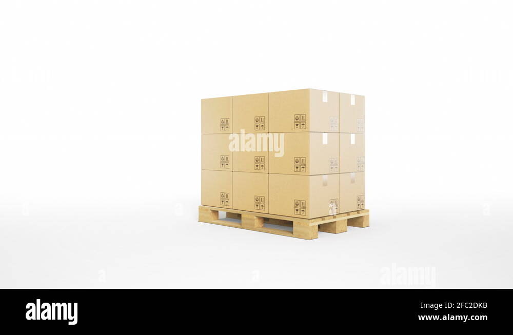 Factory stockroom boxes on shelf Stock Videos & Footage - HD and 4K