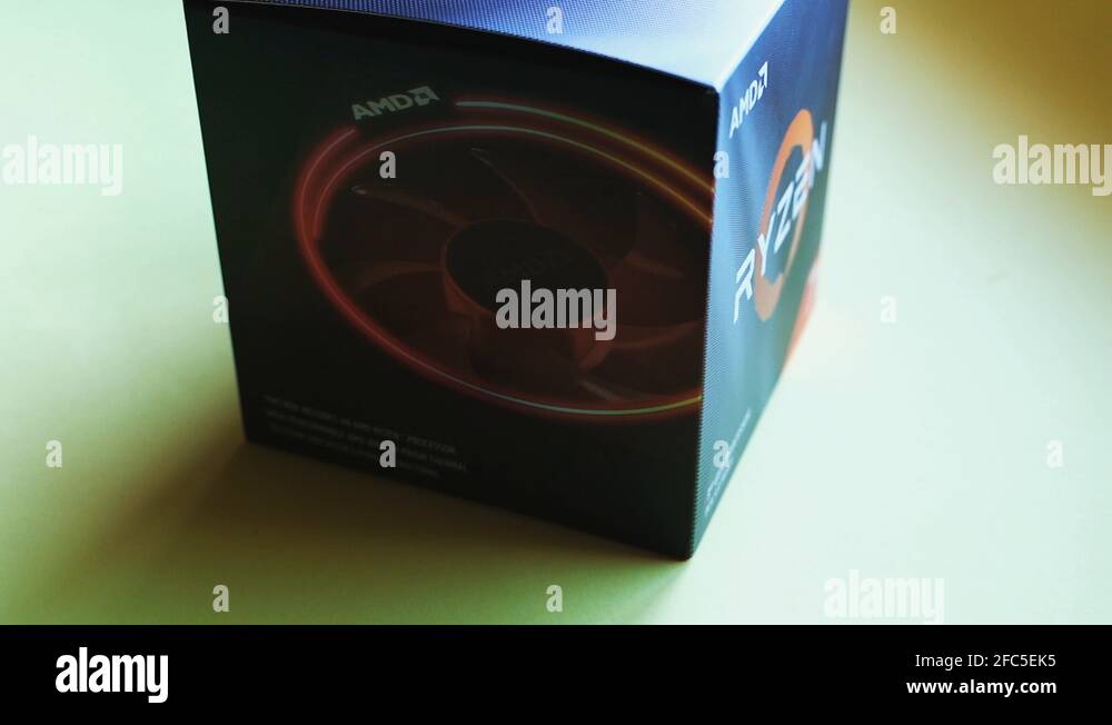 AMD Ryzen 3700x processor box. New Zen 2, Ryzen 3000 processor Stock ...