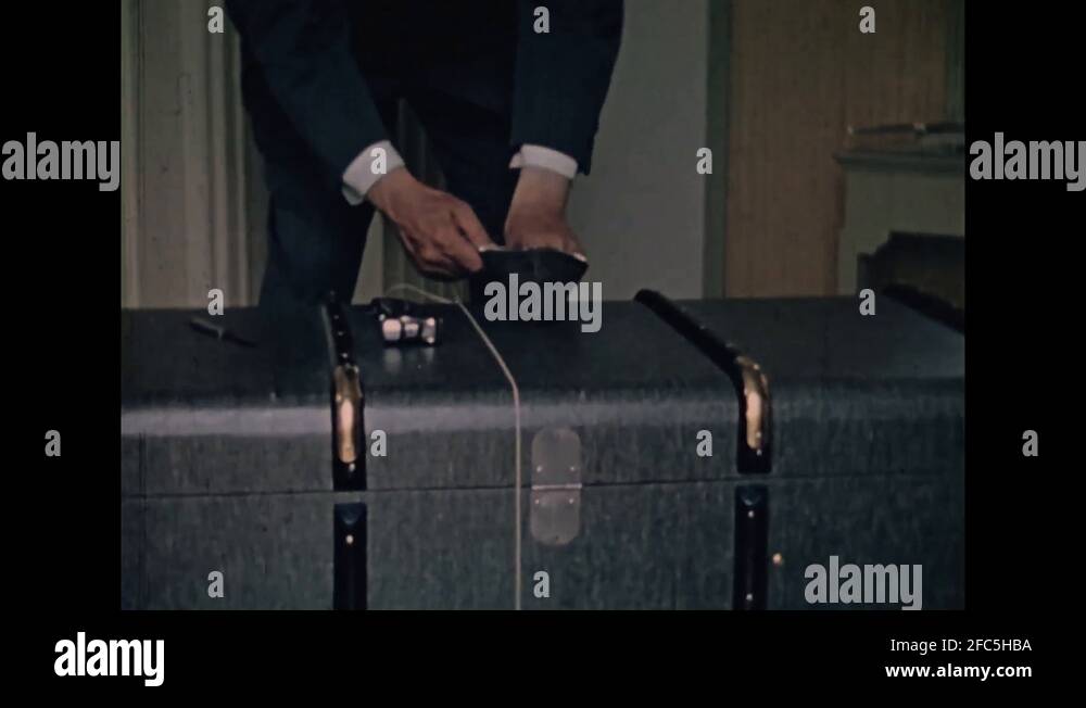 WW2 Man seal case of Eva Braun at her home in Munich Stock Video