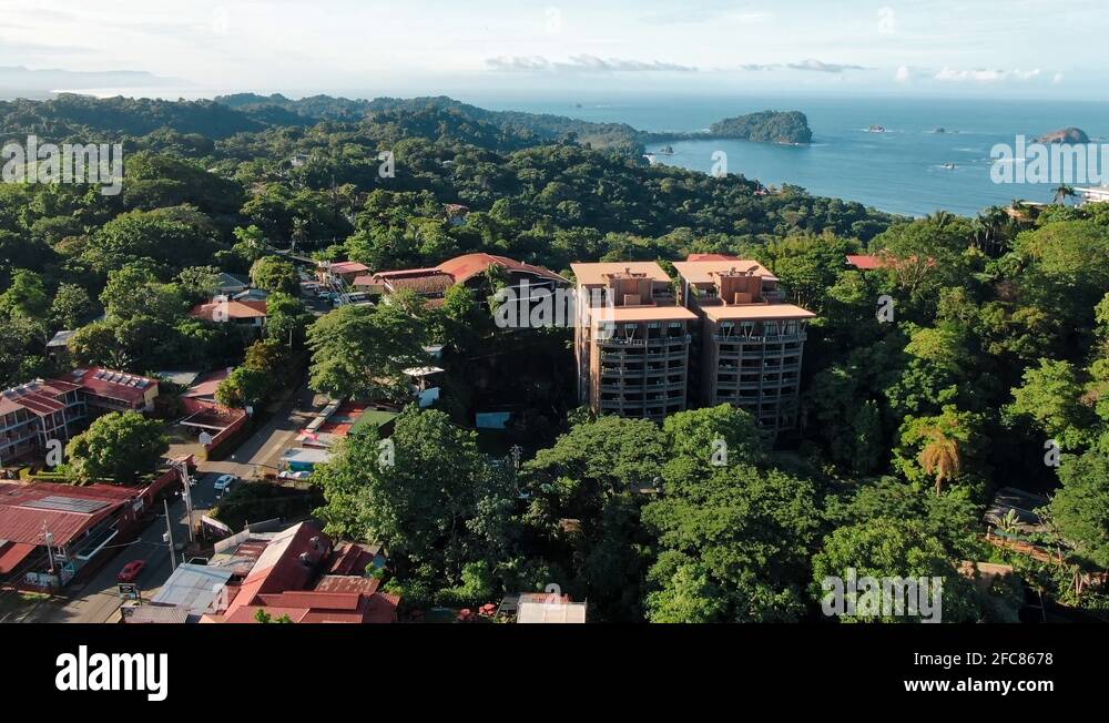 Drone Footage of Hotels and Buildings in Manuel Antonio Finca, Costa