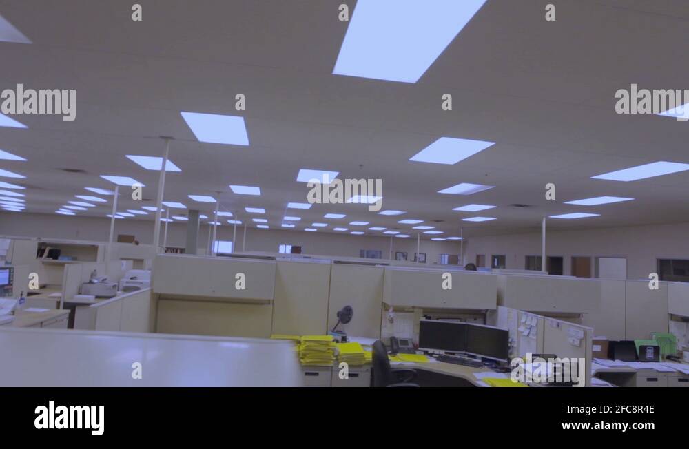Fluorescent light office Stock Videos & Footage HD and 4K Video Clips