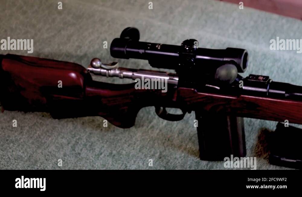 308 caliber bolt action rifle at rifle range Stock Videos & Footage