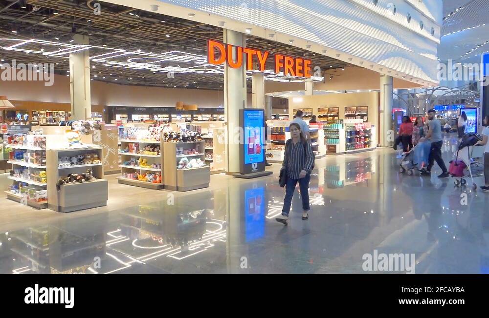 Istanbul airport duty free shopping Stock Videos & Footage HD and 4K