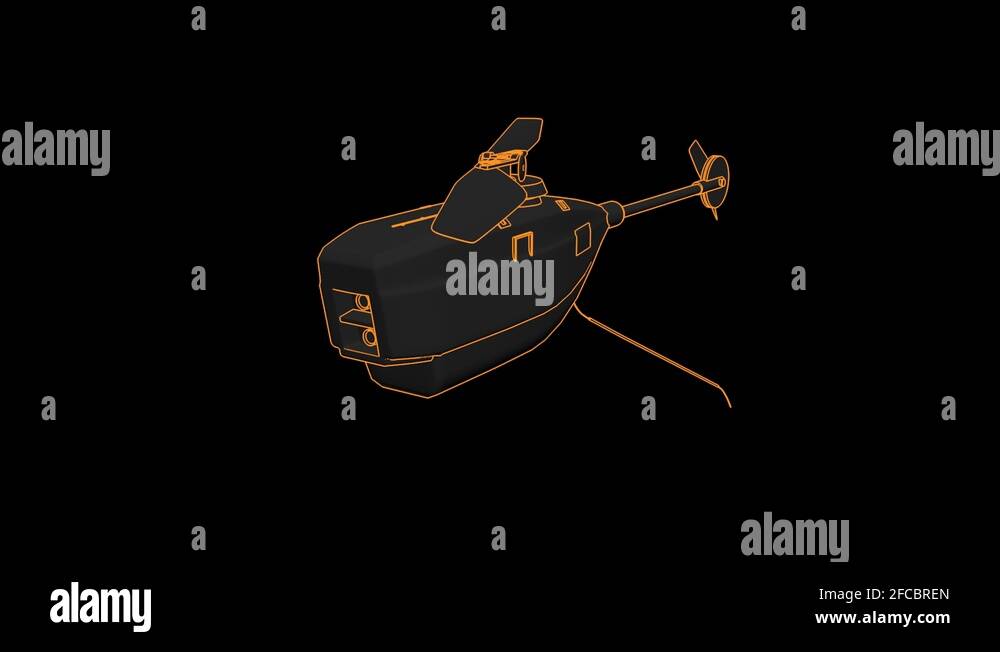 3D animation of futuristic military surveillance and reconnaissance UAV ...