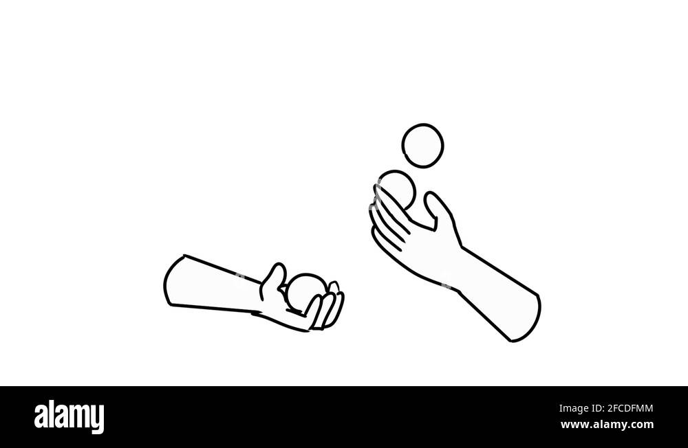 Cartoon Hand Juggling Balls 2D Animation Stock Video Footage Alamy