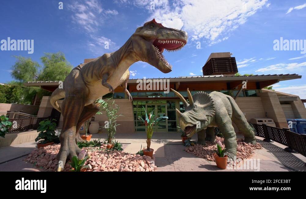 Dinosaur model exhibition of the Botanical Garden in Springs Preserve