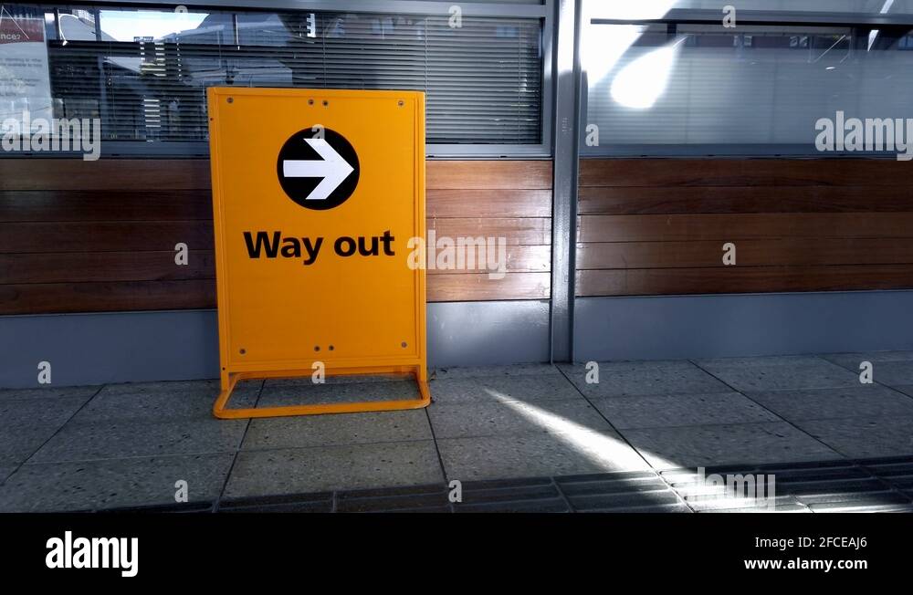 This way out sign stock videos footage hd and 4k video clips alamy