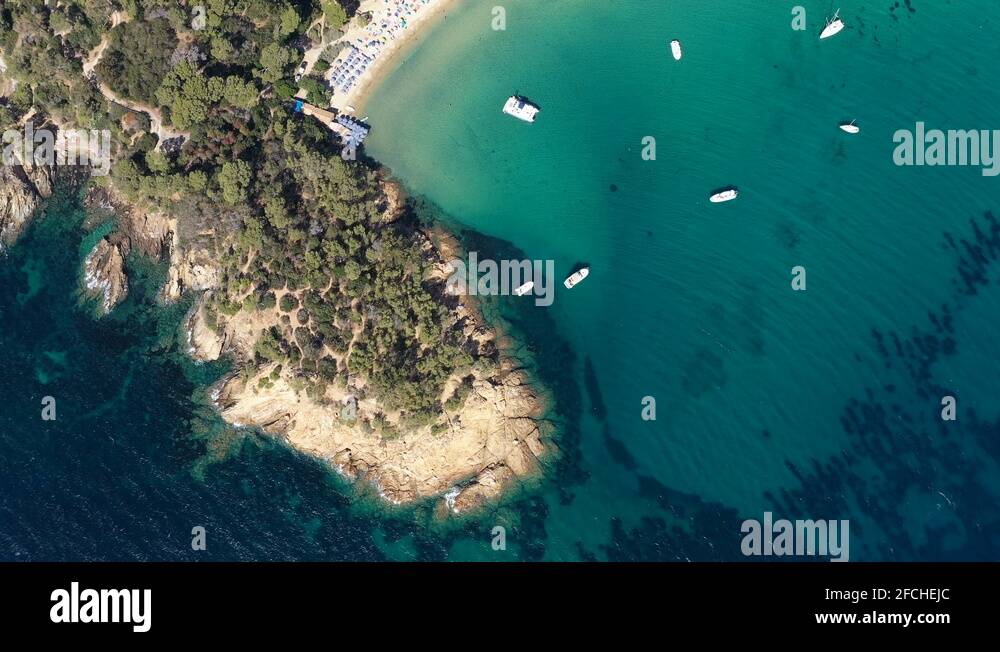 French riviera coastline France aerial view of Layet beach and ...