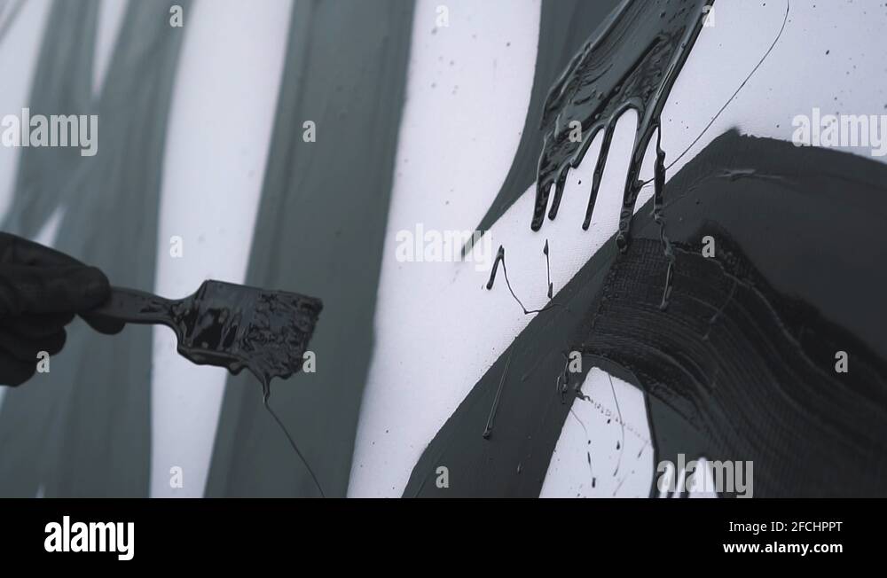 Paint drips down the wall Stock Videos & Footage HD and 4K Video