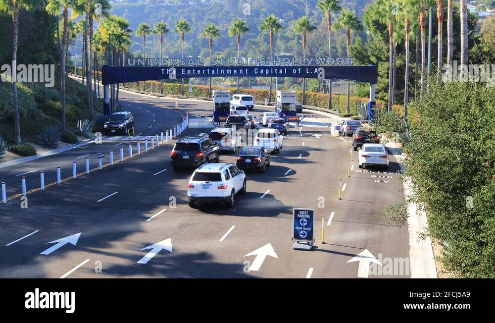 UNIVERSAL CITY, California Parking entrance to Universal Studios